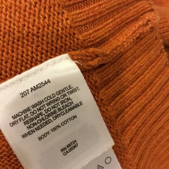 Columbia Men's Rust Orange Cable Knit Sweater XXL - Picture 3 of 4